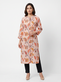 Peach Paisley Kurta Set