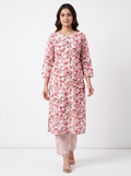 Ivory Floral Kurta Set