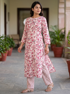 Ivory Floral Kurta Set