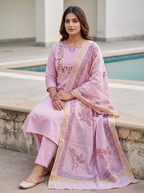 Lilac Dupatta Suit Set