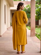 Mustard Minimal Kurta Set