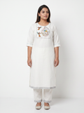 Ivory Graphic Tunic Set