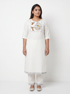 Ivory Graphic Tunic Set