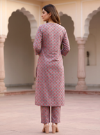 Onion Pink Floral Two-Piece Set